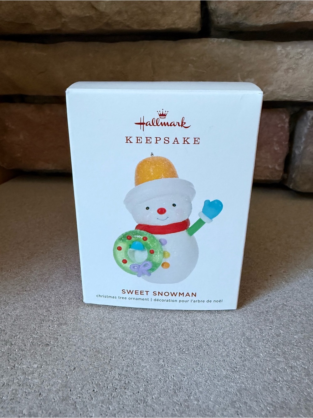 Hallmark 2019 Keepsake Sweet Snowman Ornament - White, Red, Green, Blue, Gold